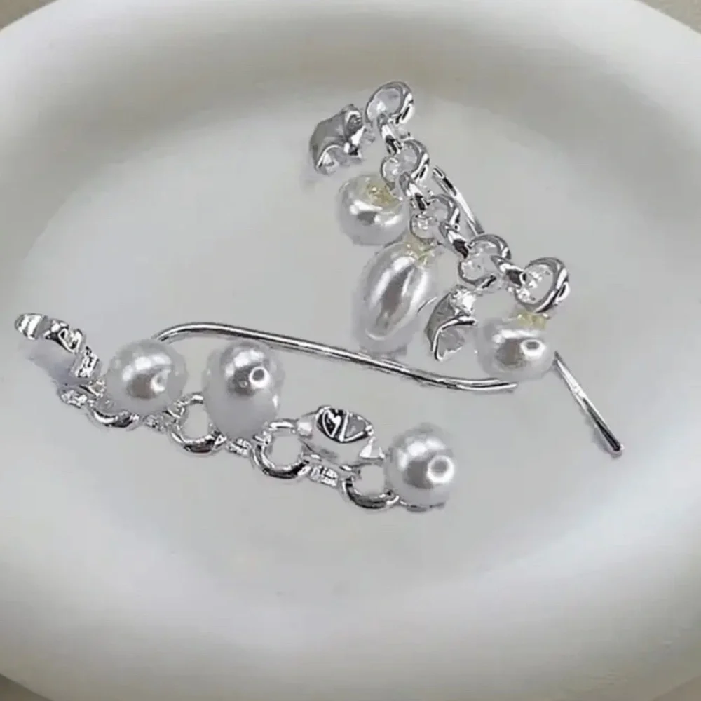 Tous Shapes Pea in a pod Pearl Row Line Earrings